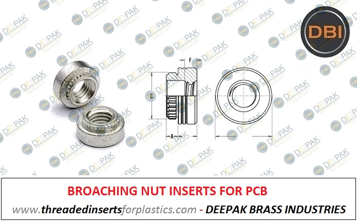 Broaching Nut Inserts For PCB